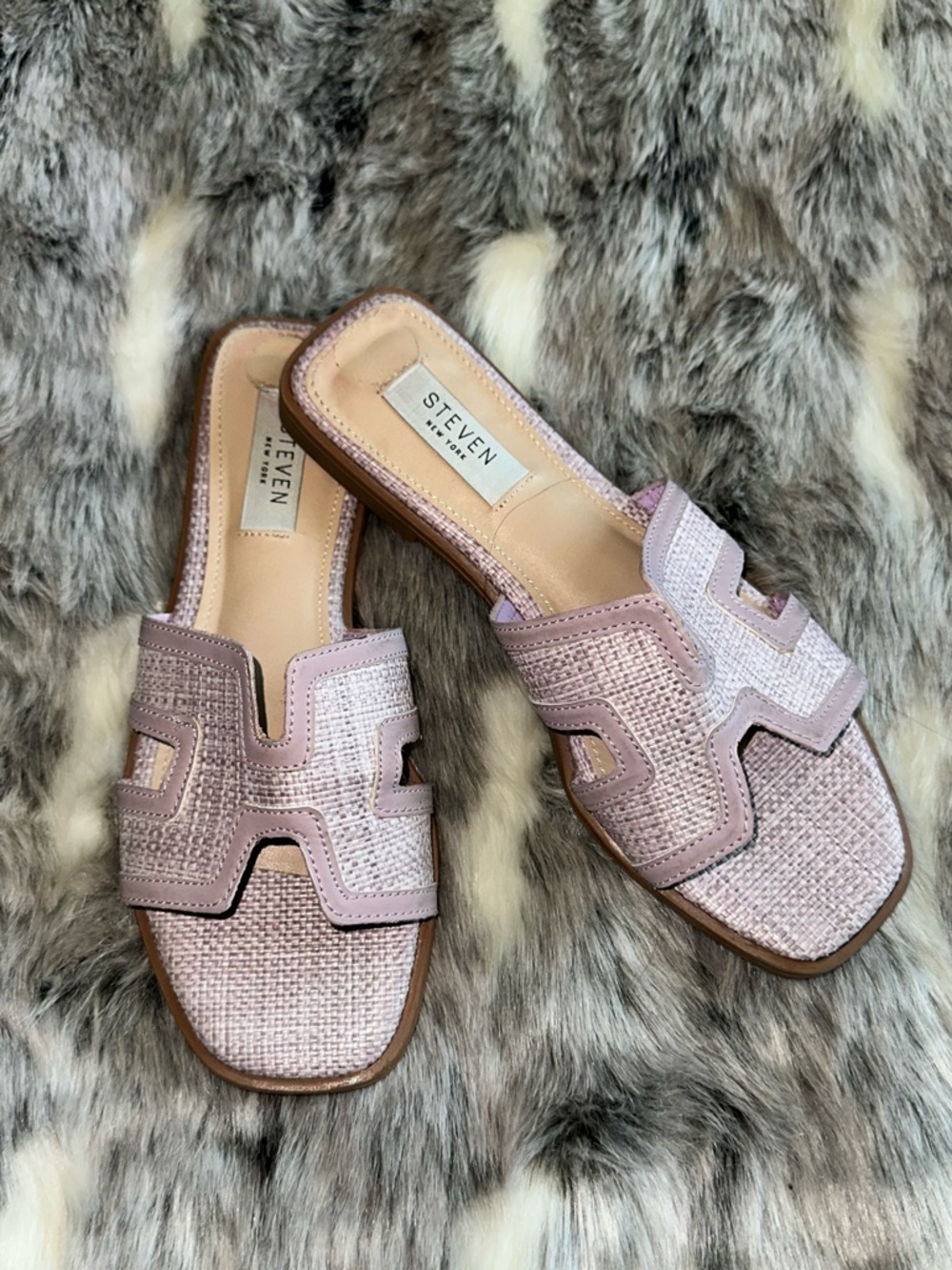 Steven New York Hanna Slide Sandals, Lilac, Women's 6